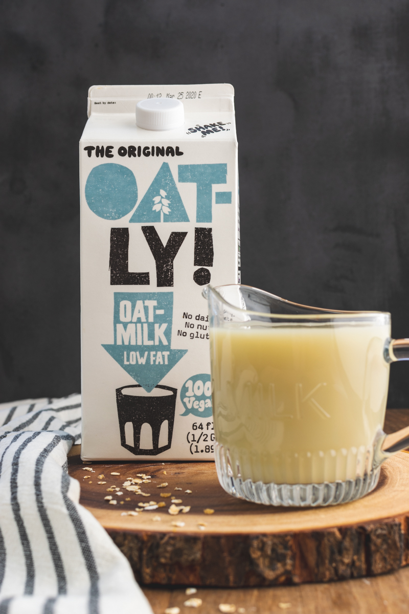 carton of Oatly oat milk