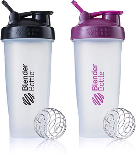 BlenderBottle Classic Loop Top Shaker Bottle, 28-Ounce 2-Pack, Colors May Vary