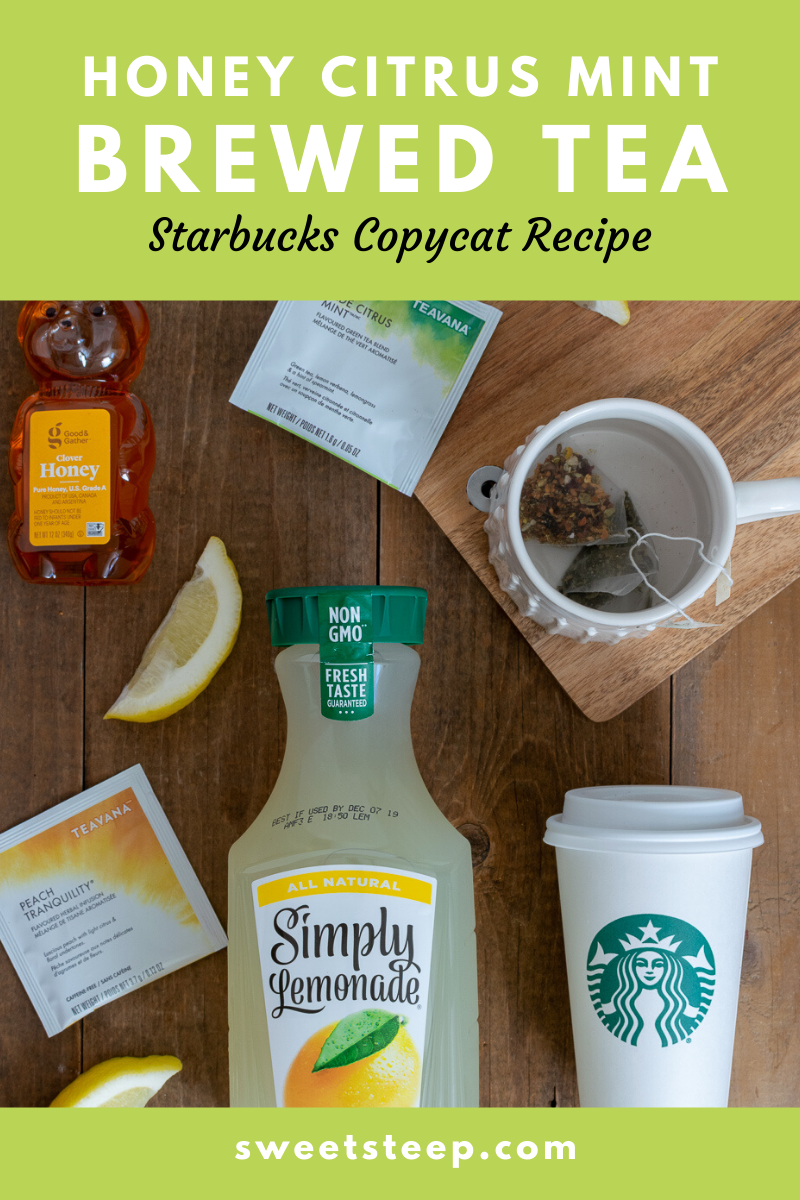 starbucks honey citrus mint brewed tea