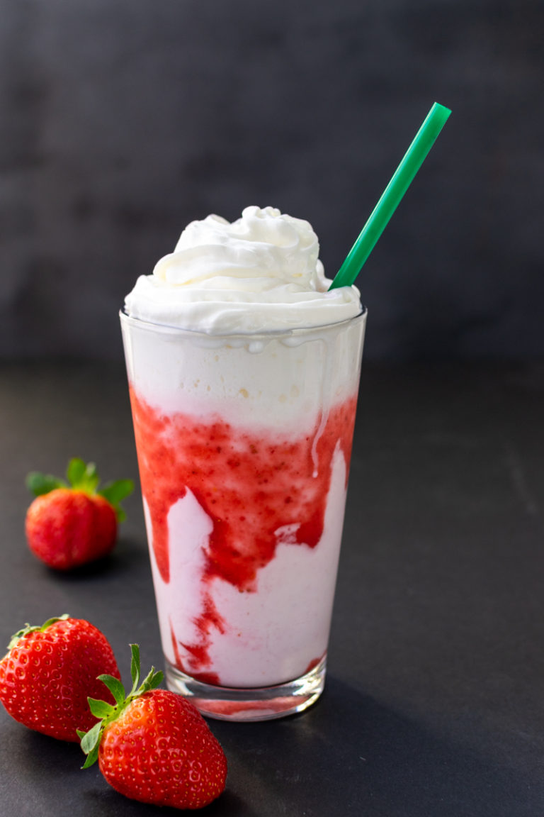 Starbucks Strawberry Frappuccino Recipe with Purée Sauce - Sweet Steep