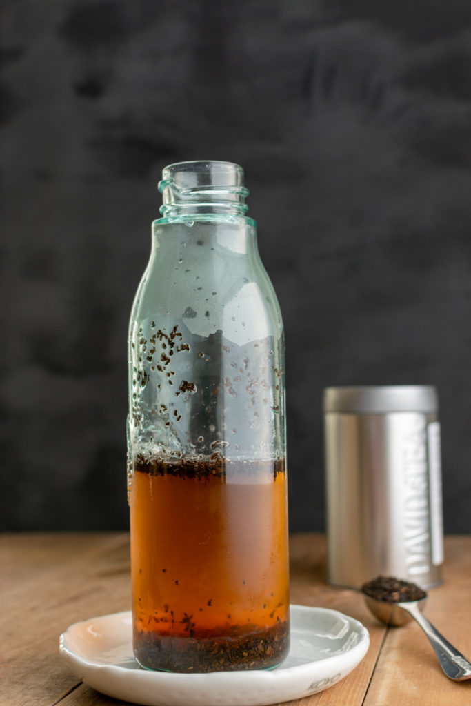 Loose leaf cold brew tea for iced latte