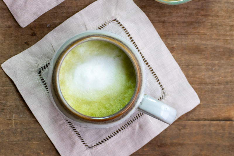 hot vanilla matcha latte recipe