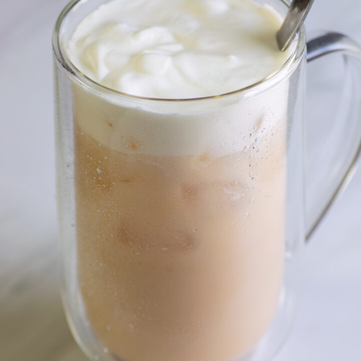 Iced London Fog Latte with Vanilla Sweet Cream