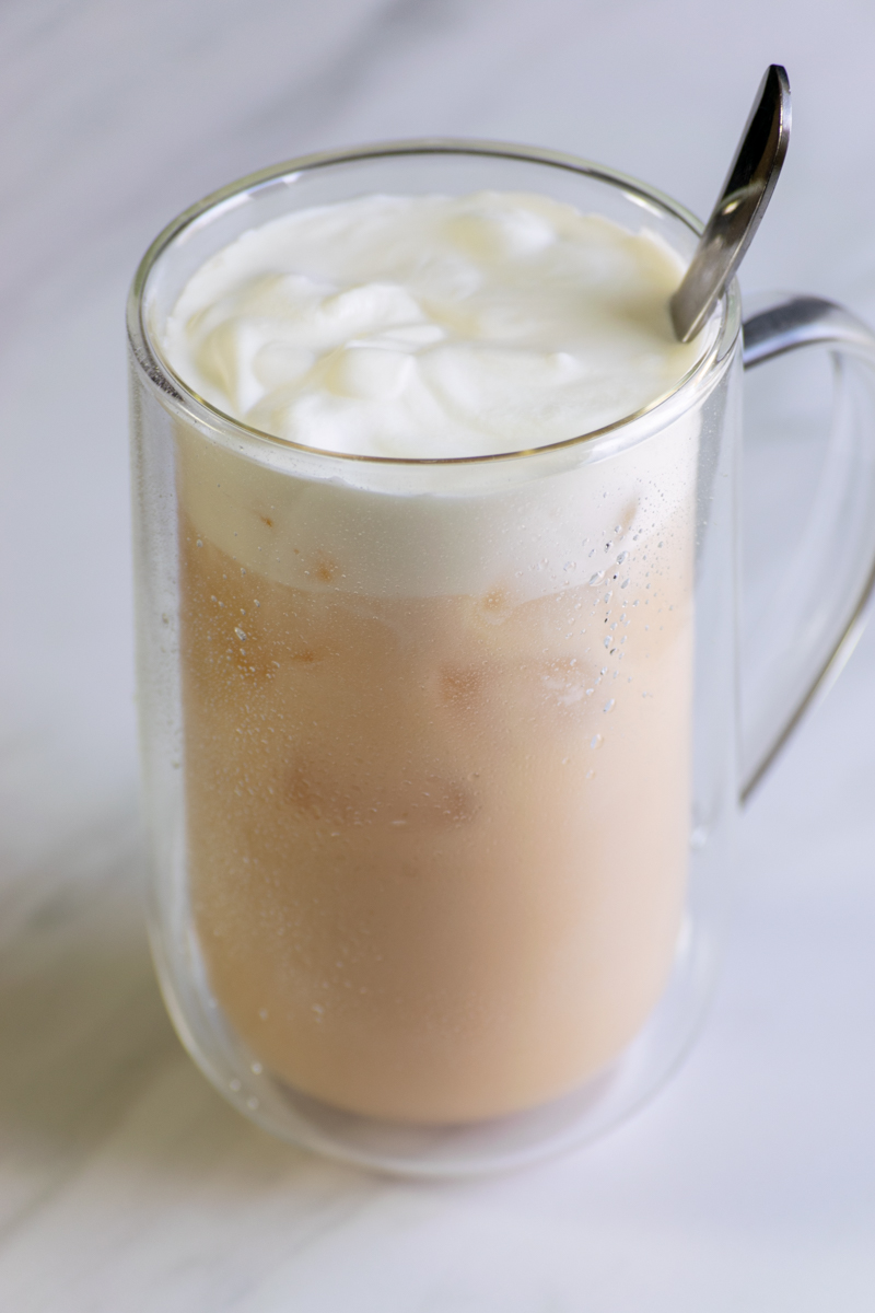 Iced London Fog Tea Latte with Vanilla Sweet Cream Sweet Steep