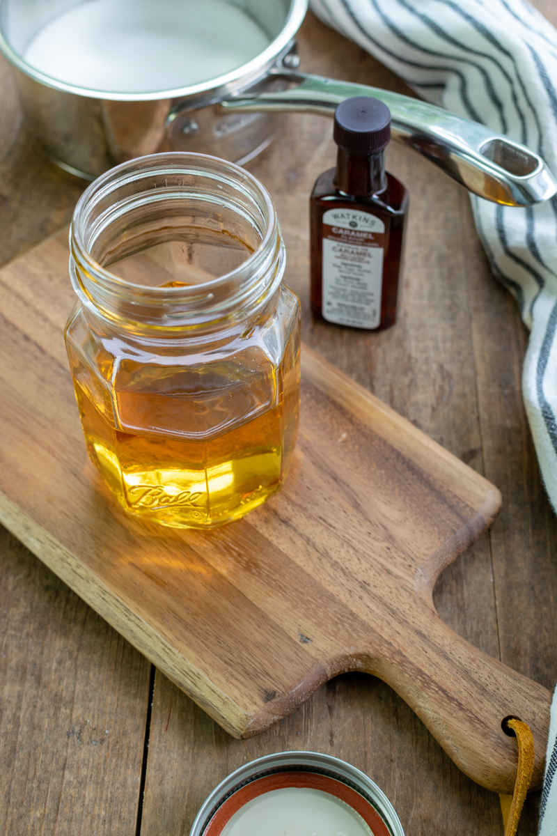 homemade starbucks caramel syrup and watkins caramel flavor