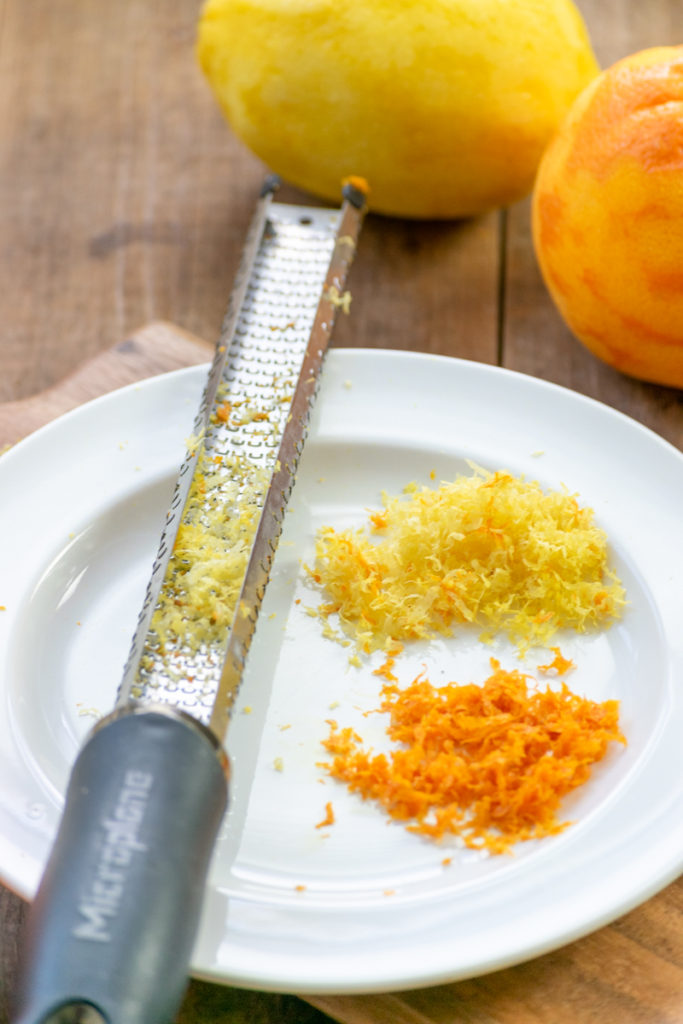 lemon and orange zest