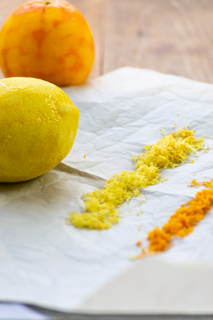 lemon and orange zest