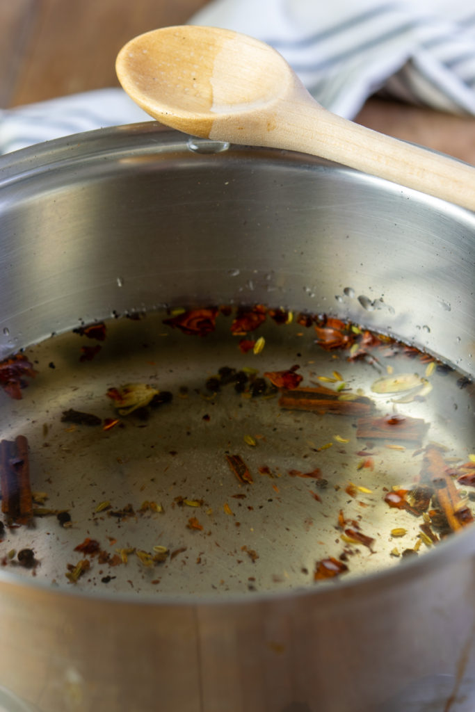 simmering chai spices