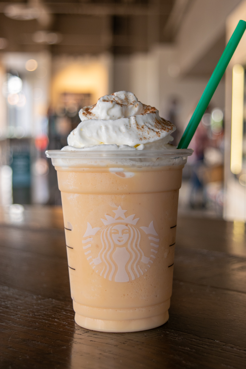 starbucks pumpkin spice creme frappuccino with whipped cream