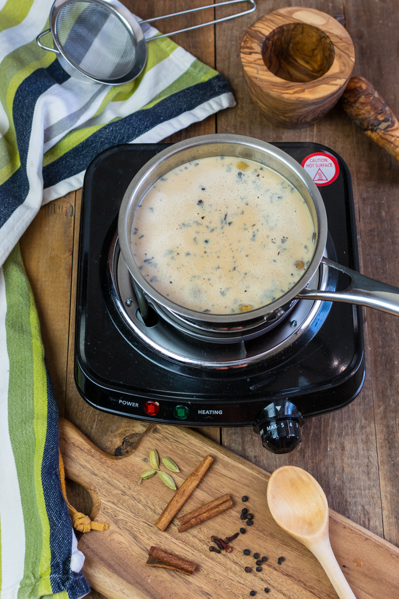 how to make masala chai recipe at home with spices, milk and black tea