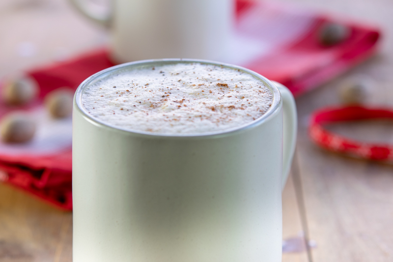 homemade starbucks chai eggnog latte