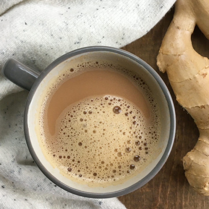 ginger milk tea in a mug