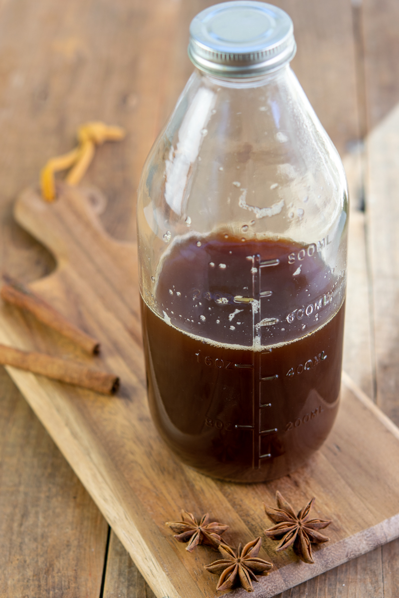chai tea concentrate in a bottle