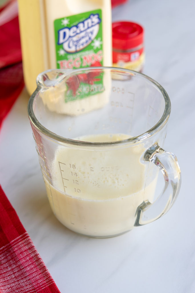 steamed eggnog mixture for chai eggnog latte recipe