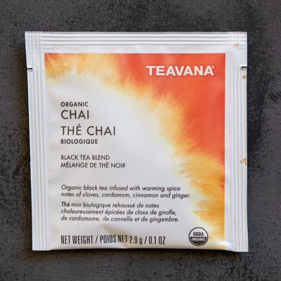 teavana organic chai tea bag package