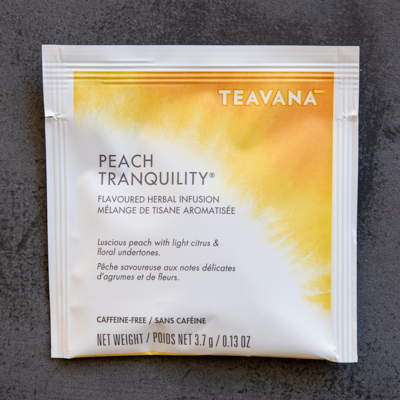 teavana peach tranquility tea bag package