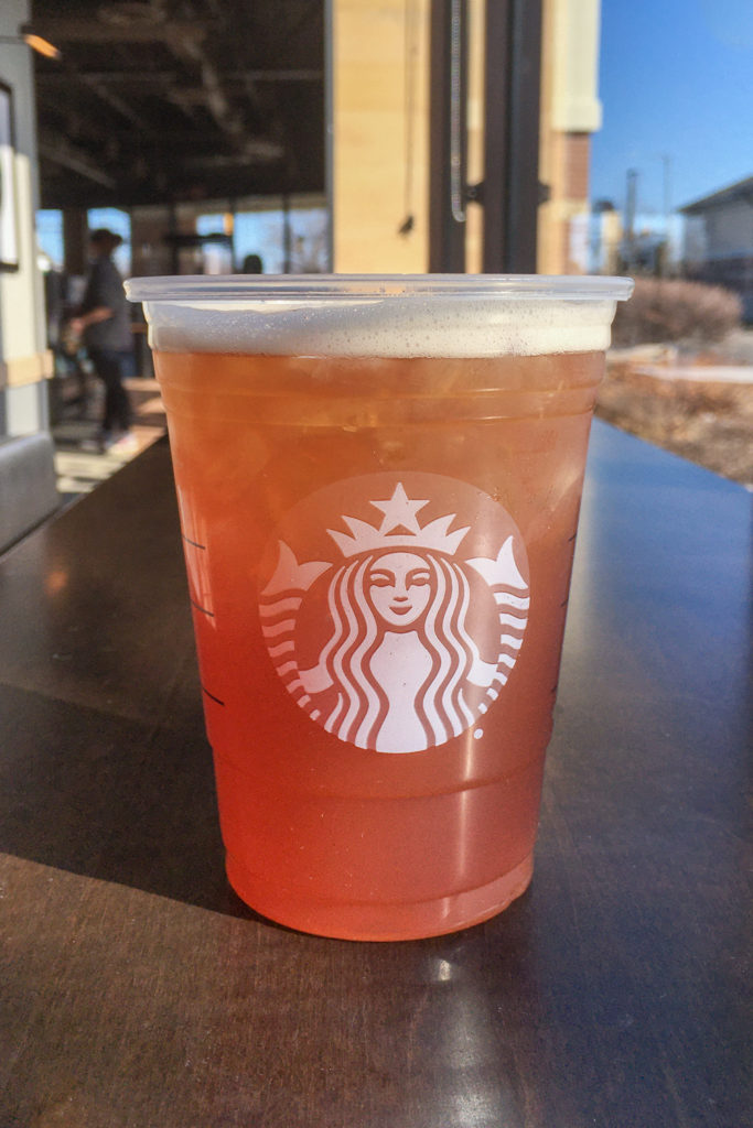 Starbucks iced black tea lemonade.
