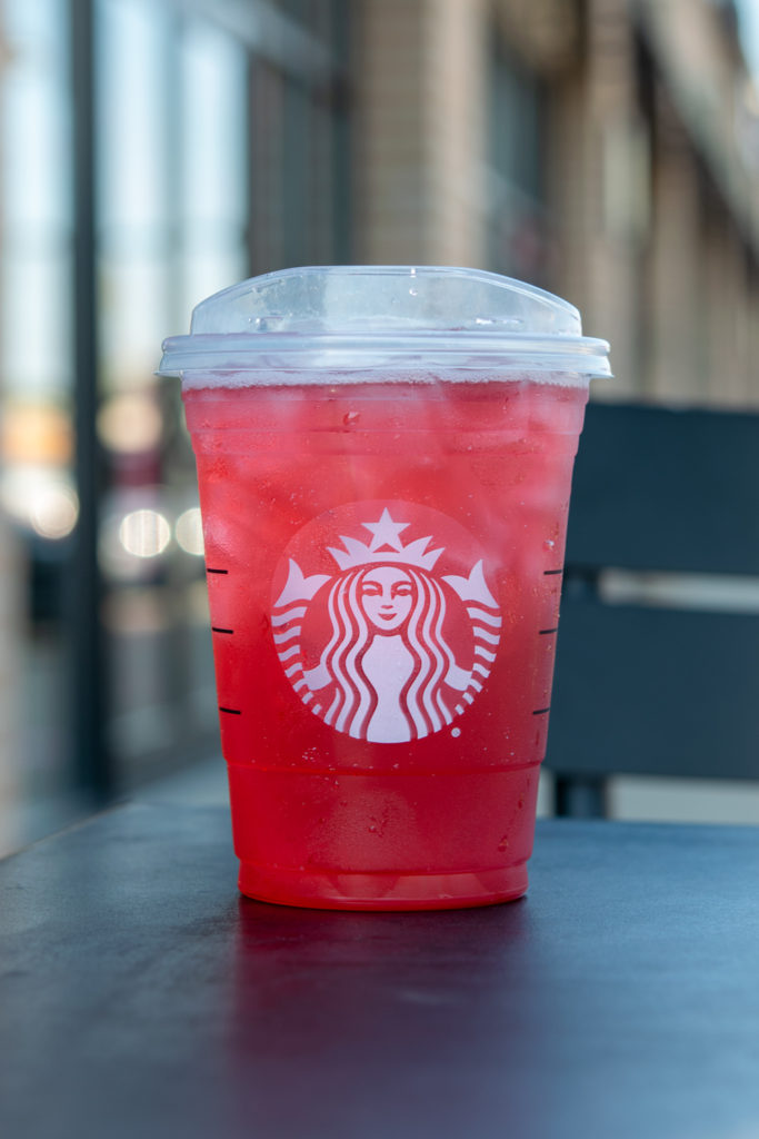Starbucks Iced Passion Tango tea is the best caffeine-free herbal tea on the menu.