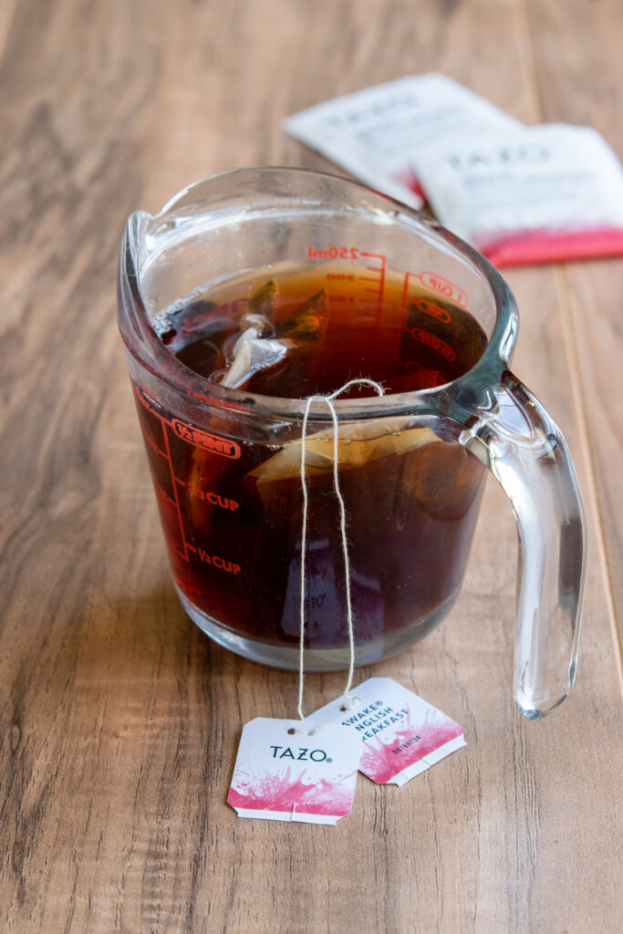 Black tea concentrate for making iced tea lemonade.