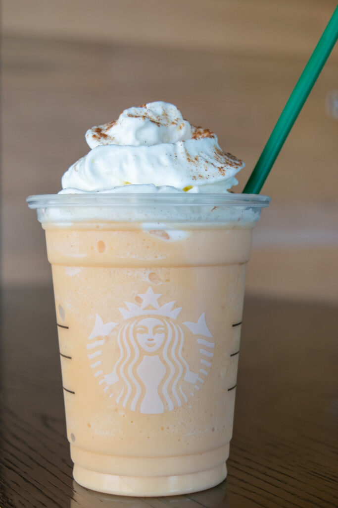 Starbucks pumpkin creme frappuccino made without coffee.