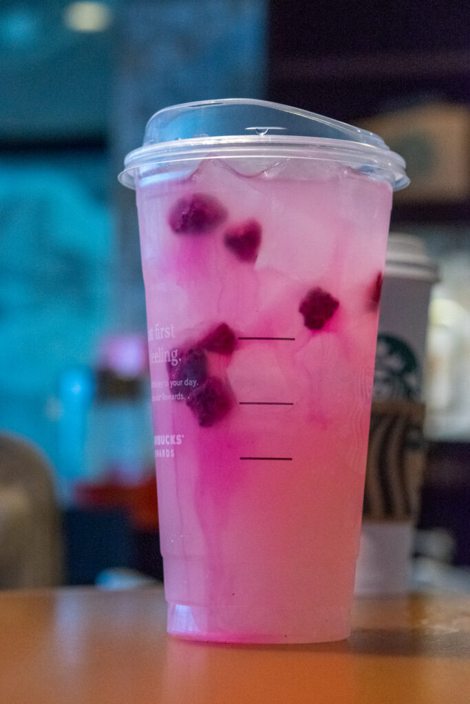 Starbucks Dragonfruit Lemonade.