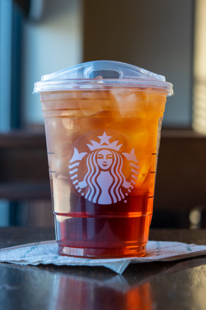 Starbucks Iced Black Tea.