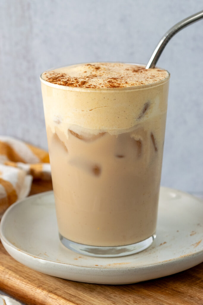 Starbucks copycat iced pumpkin cream chai tea latte.