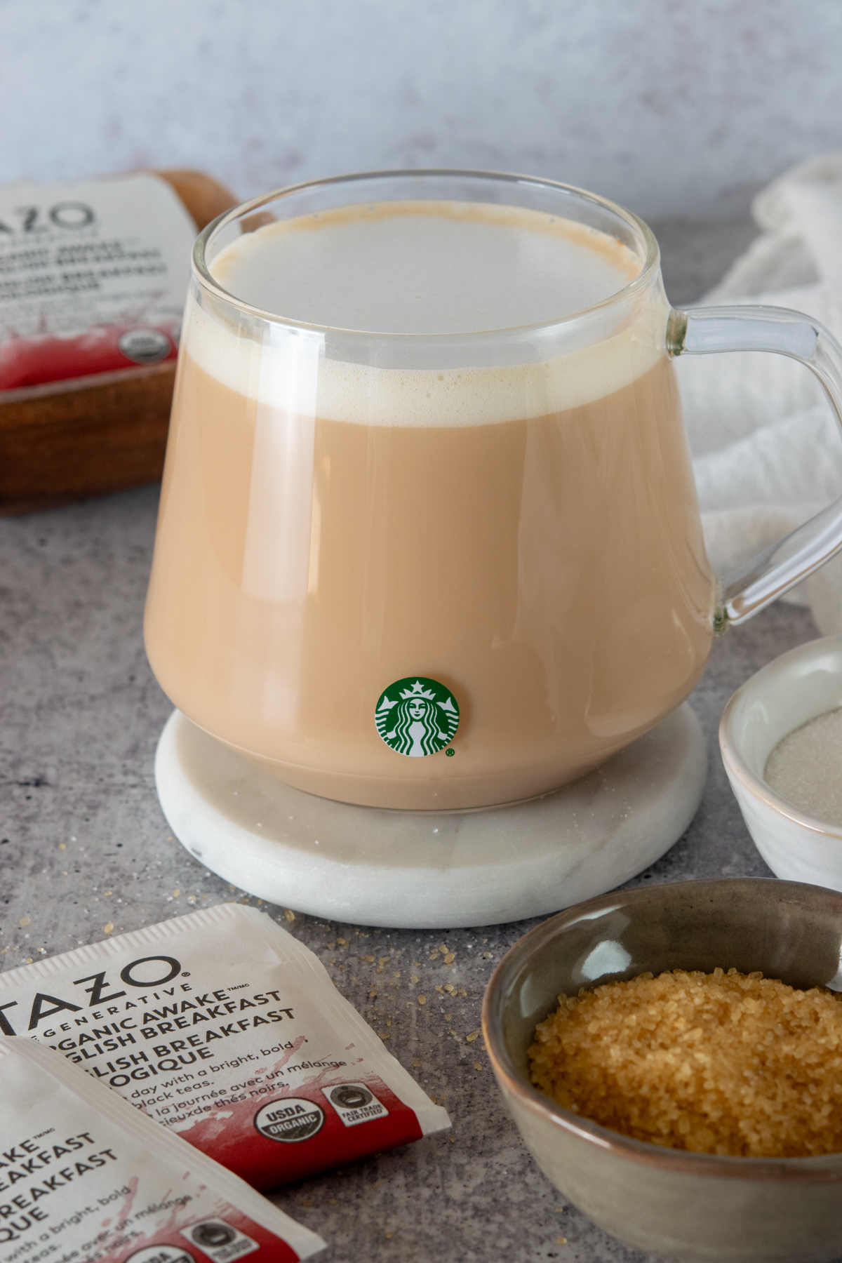Homemade Starbucks Royal English Breakfast Tea Latte.
