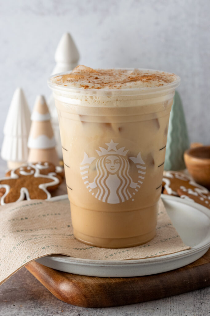 Gingerbread Oatmilk Chai Tea Latte {Starbucks Copycat}