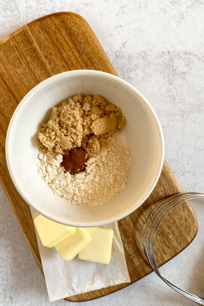 Dry ingredients in a bowl.