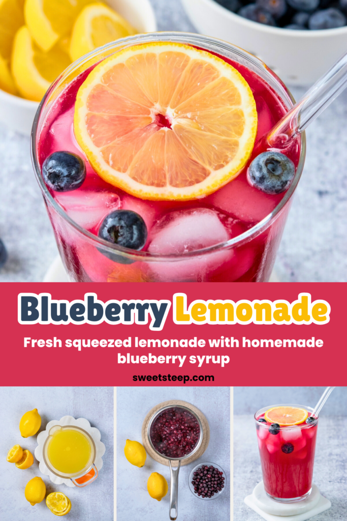 Refreshing Homemade Blueberry Lemonade - Sweet Steep